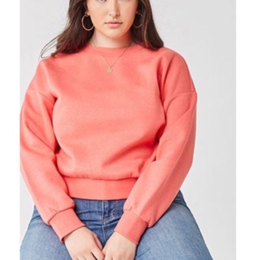 Plus size crew neck sweater